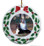 Shetland Sheepdog Porcelain Holly Wreath Christmas Ornament