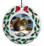 Squirrel Porcelain Holly Wreath Christmas Ornament