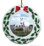 Camargue Porcelain Holly Wreath Christmas Ornament