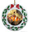 Clownfish Porcelain Holly Wreath Christmas Ornament