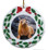 Sea Lion Porcelain Holly Wreath Christmas Ornament