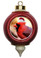 Cardinal Victorian Red and Gold Christmas Ornament