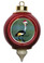 Crowned Crane Victorian Red and Gold Christmas Ornament