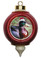 Duck Victorian Red and Gold Christmas Ornament