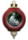 Egret Victorian Red and Gold Christmas Ornament