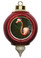 Flamingo Victorian Red and Gold Christmas Ornament