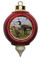 Geese Victorian Red and Gold Christmas Ornament