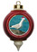 Seagull Victorian Red and Gold Christmas Ornament