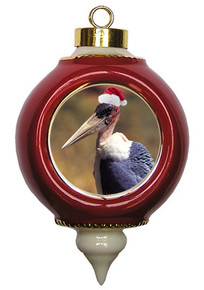 Vulture Victorian Red and Gold Christmas Ornament