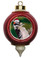 Downey Woodpecker Victorian Red and Gold Christmas Ornament