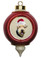 Airedale Victorian Red & Gold Christmas Ornament