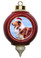 Collie Victorian Red & Gold Christmas Ornament