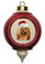Lhasa Apso Victorian Red & Gold Christmas Ornament