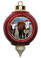 Cow Victorian Red and Gold Christmas Ornament