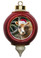 Cow Victorian Red and Gold Christmas Ornament