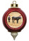 Donkey Victorian Red and Gold Christmas Ornament