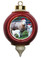Lamb Victorian Red and Gold Christmas Ornament