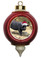Pig Victorian Red and Gold Christmas Ornament