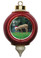 Sheep Victorian Red and Gold Christmas Ornament