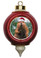Beaver Victorian Red and Gold Christmas Ornament