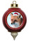 Fox Victorian Red and Gold Christmas Ornament