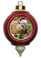 Groundhog Victorian Red and Gold Christmas Ornament