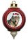 Wolf Victorian Red and Gold Christmas Ornament