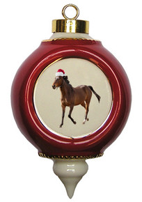 Arabian Victorian Red and Gold Christmas Ornament