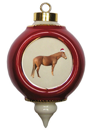 Barb Victorian Red and Gold Christmas Ornament