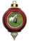 Horse Victorian Red and Gold Christmas Ornament
