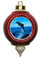 Dolphin Victorian Red and Gold Christmas Ornament