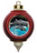 Dolphin Victorian Red and Gold Christmas Ornament