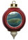 Manatee Victorian Red and Gold Christmas Ornament