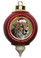 Cheetah Victorian Red and Gold Christmas Ornament