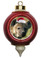 Hyena Victorian Red and Gold Christmas Ornament