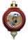 Zebra Victorian Red and Gold Christmas Ornament