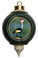 Crowned Crane Victorian Green and Gold Christmas Ornament