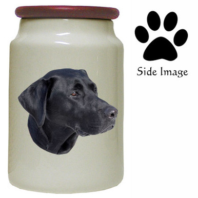 Black Labrador Retriever Canister Jar