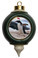 Penguin Victorian Green and Gold Christmas Ornament