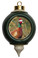 Pheasant Victorian Green and Gold Christmas Ornament