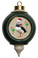 Atlantic Puffin Victorian Green and Gold Christmas Ornament