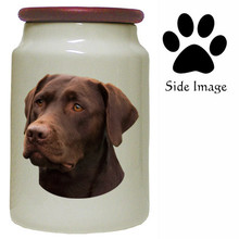 Chocolate Labrador Retriever Canister Jar