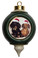 Dachshund Victorian Green & Gold Christmas Ornament