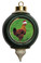 Chicken Victorian Green and Gold Christmas Ornament