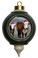 Cow Victorian Green and Gold Christmas Ornament