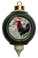 Rooster Victorian Green and Gold Christmas Ornament