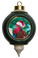 Rooster Victorian Green and Gold Christmas Ornament