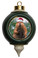 Beaver Victorian Green and Gold Christmas Ornament