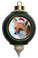 Fox Victorian Green and Gold Christmas Ornament