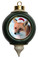 Fox Victorian Green and Gold Christmas Ornament